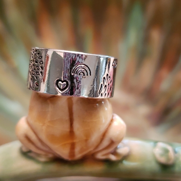 “Strong” Stamped S925 silver artistic band - Picture 6 of 13